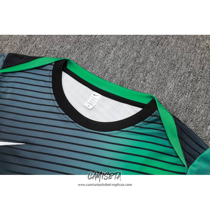 Chandal del Nigeria 2024-2025 Manga Corta Gris Verde - Pantalon Corto